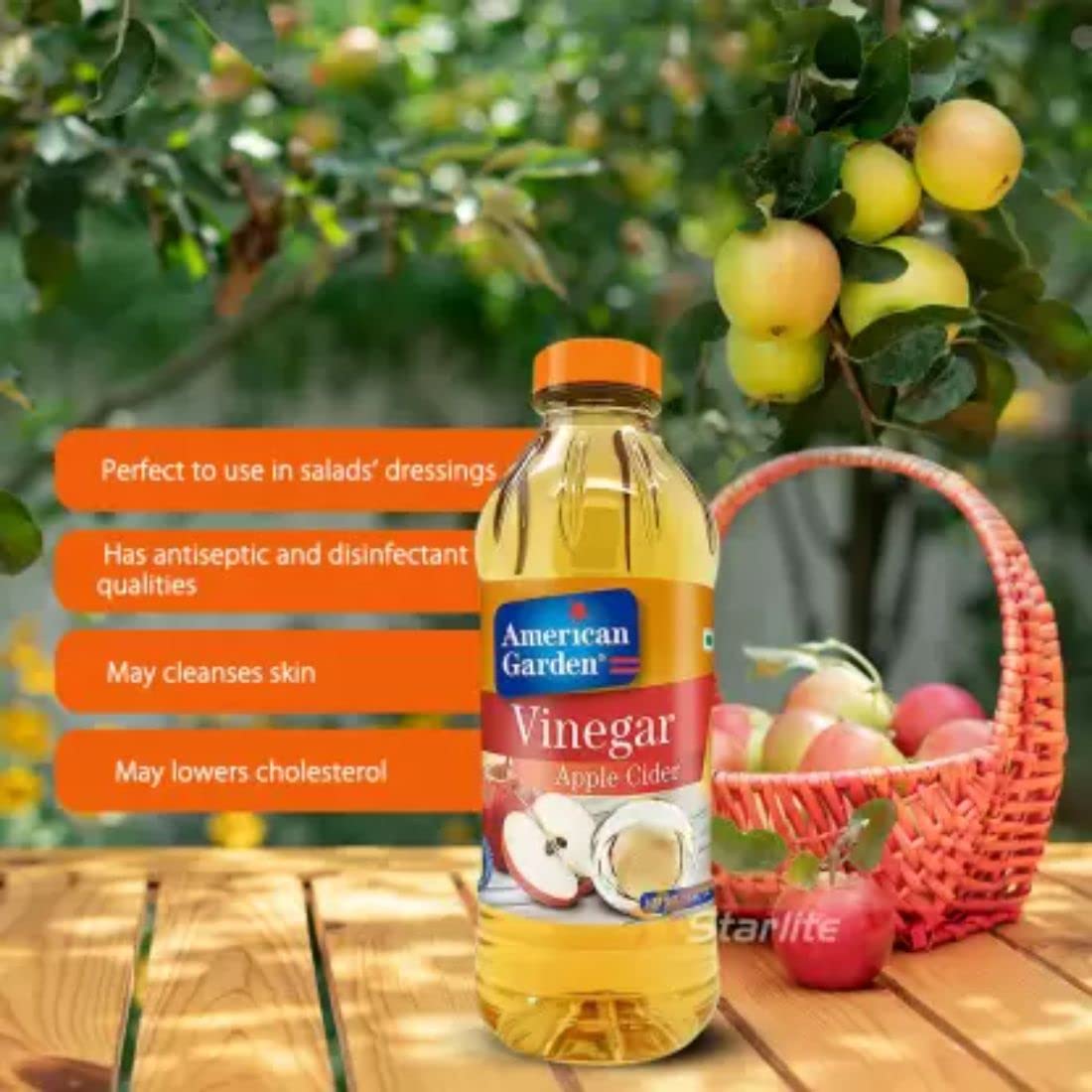 American Garden Vinegar Apple Cider, 473ml