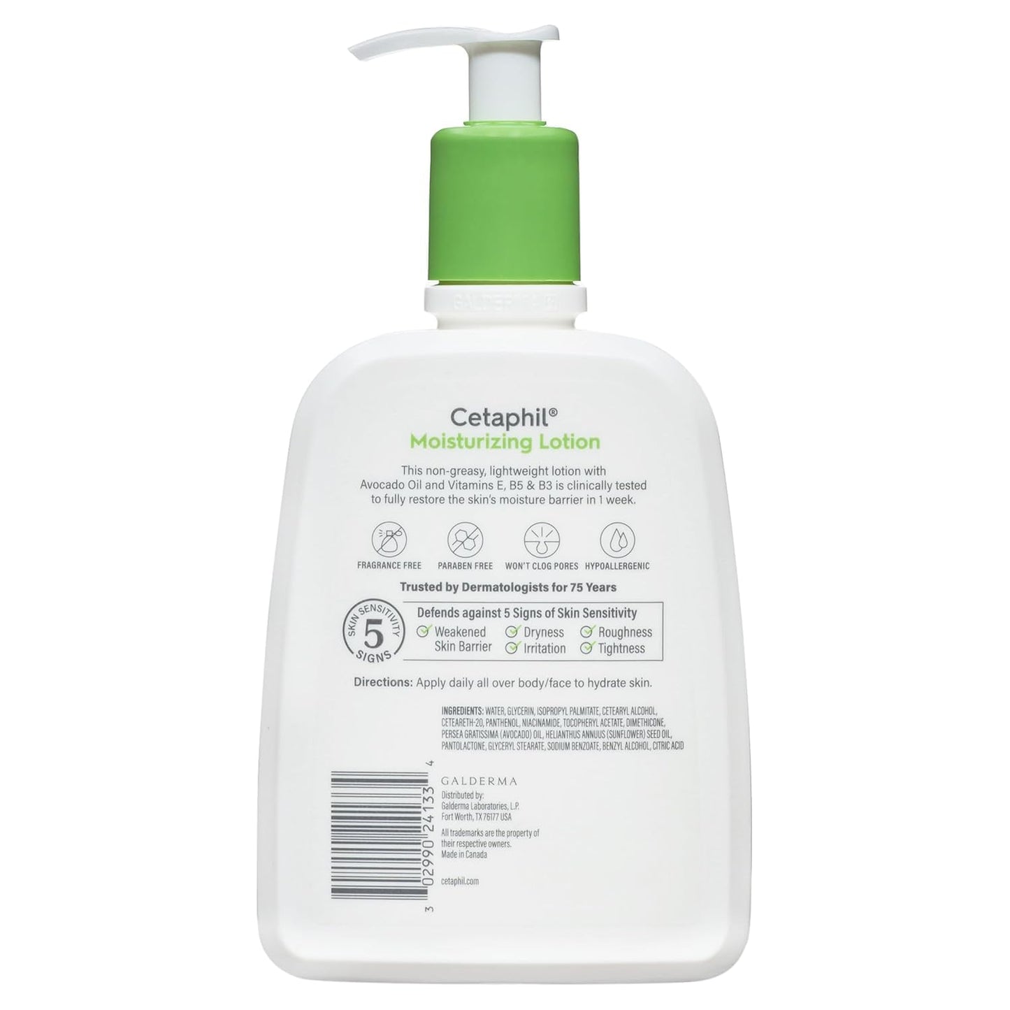 Cetaphil Body Moisturizing Lotion – 16 oz, Fragrance-Free Hydration for Sensitive Skin
