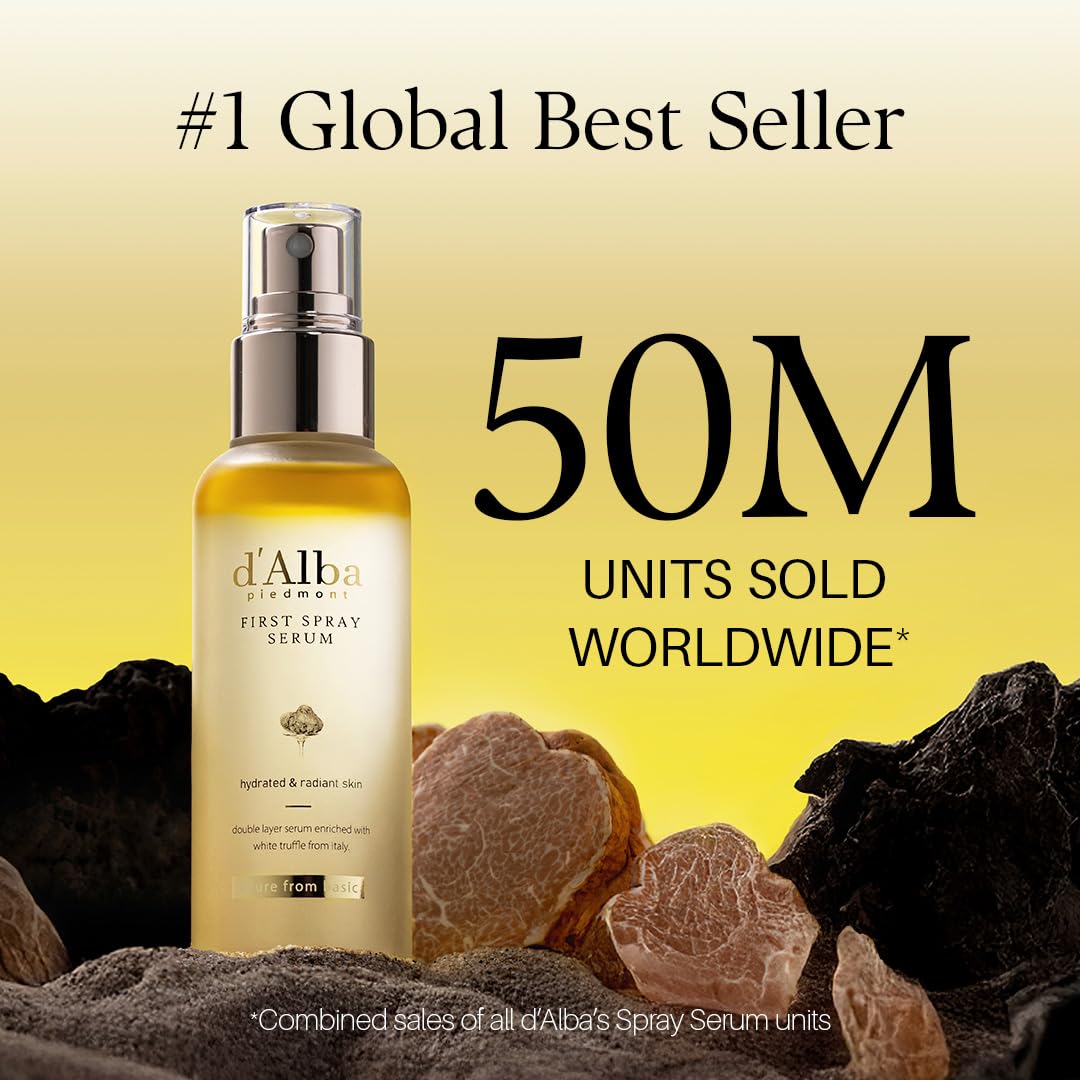 d’Alba Piedmont White Truffle First Spray Serum – Vegan Korean Face Mist & Glow Serum 100ml