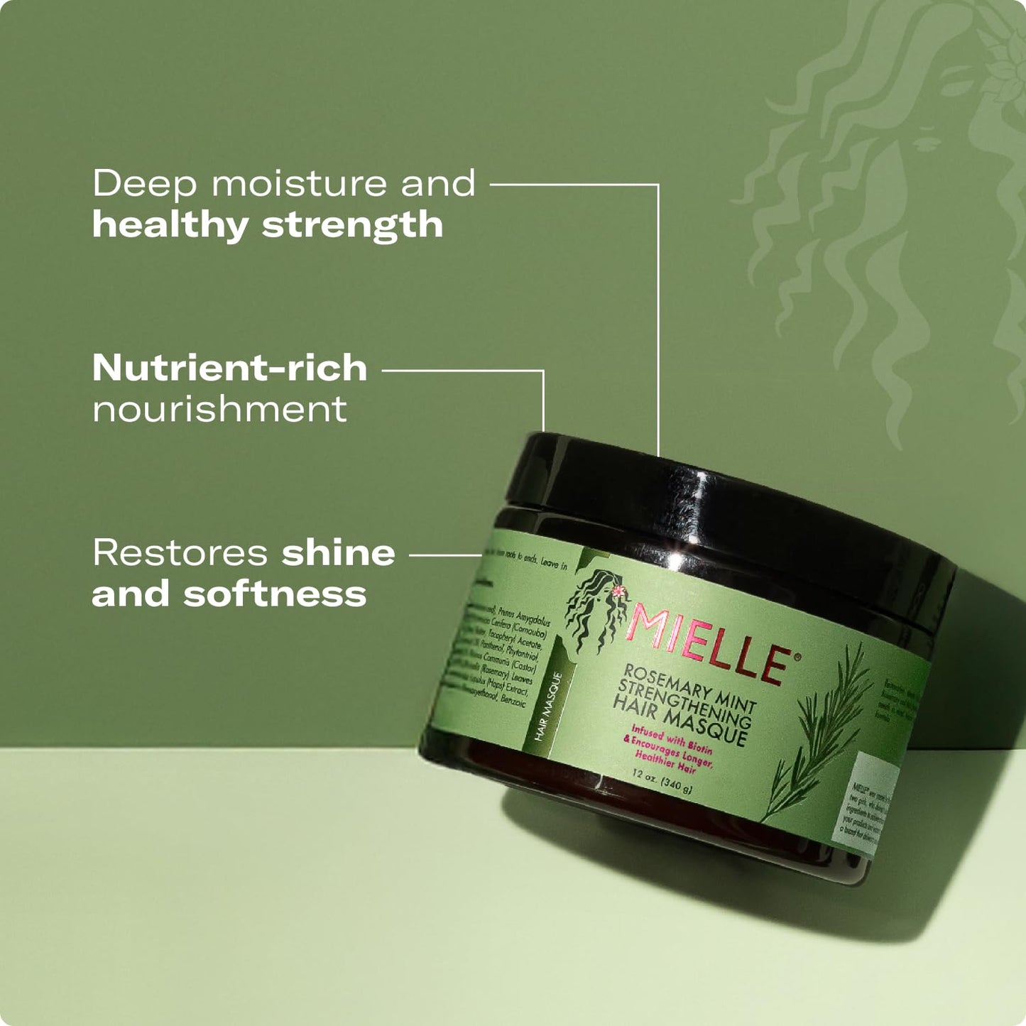 Mielle Organics Rosemary Mint Hair Mask – Strengthen & Hydrate Damaged Hair