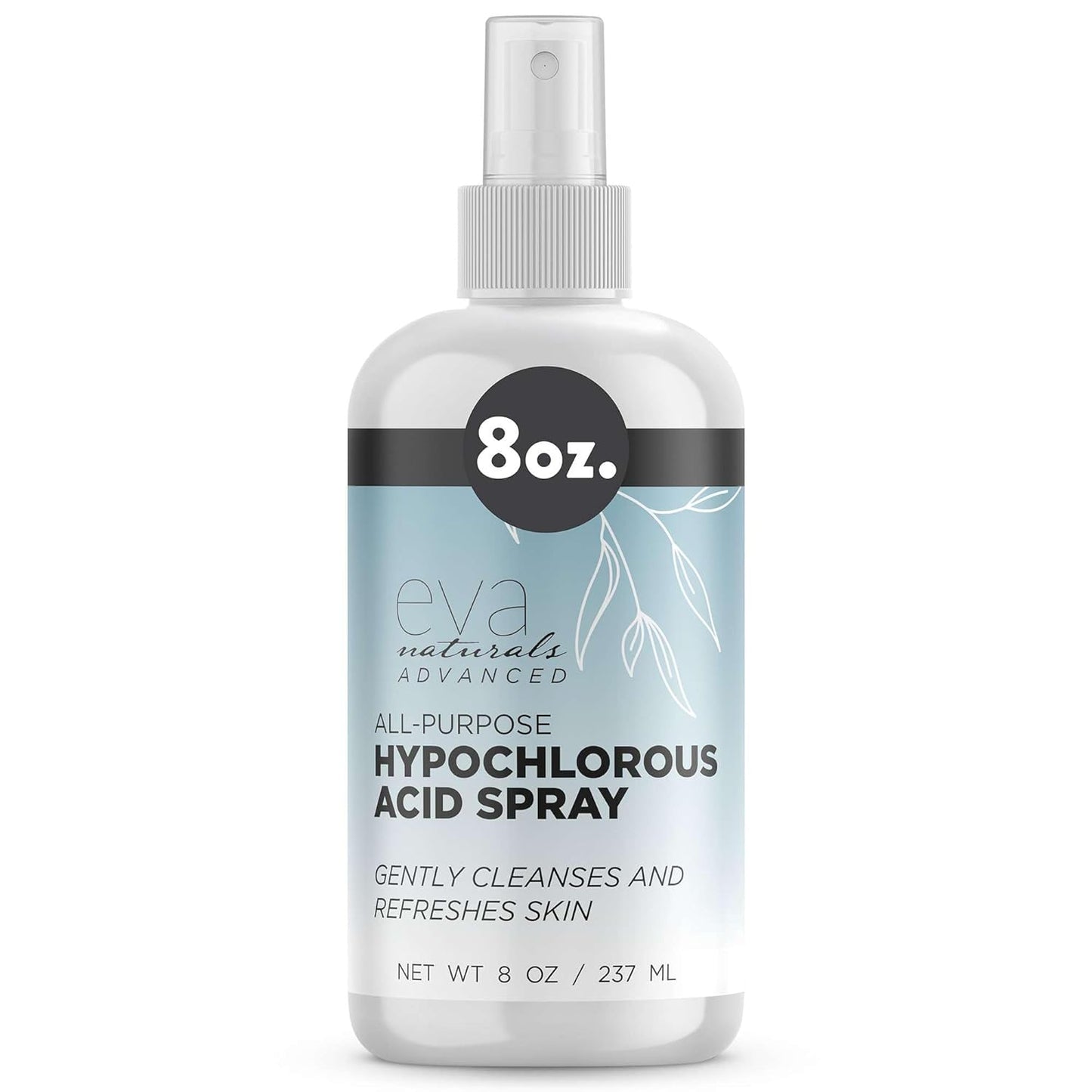 Eva Naturals Hypochlorous Acid Spray 0.018% – Hydrating Facial Mist & Toner for Acne, Eczema, Rosacea, Redness & Sensitive Skin – Gentle Cleanser for Face, Body, Baby & Pets – 8 oz