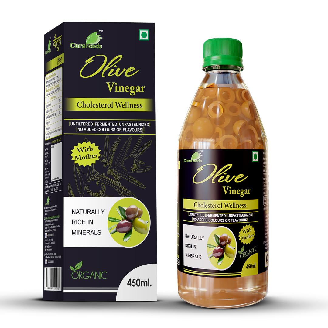 Cura Olive Vinegar (Zaitoon Sirka) – Natural Olive-Infused Vinegar for Health & Taste (450ml)