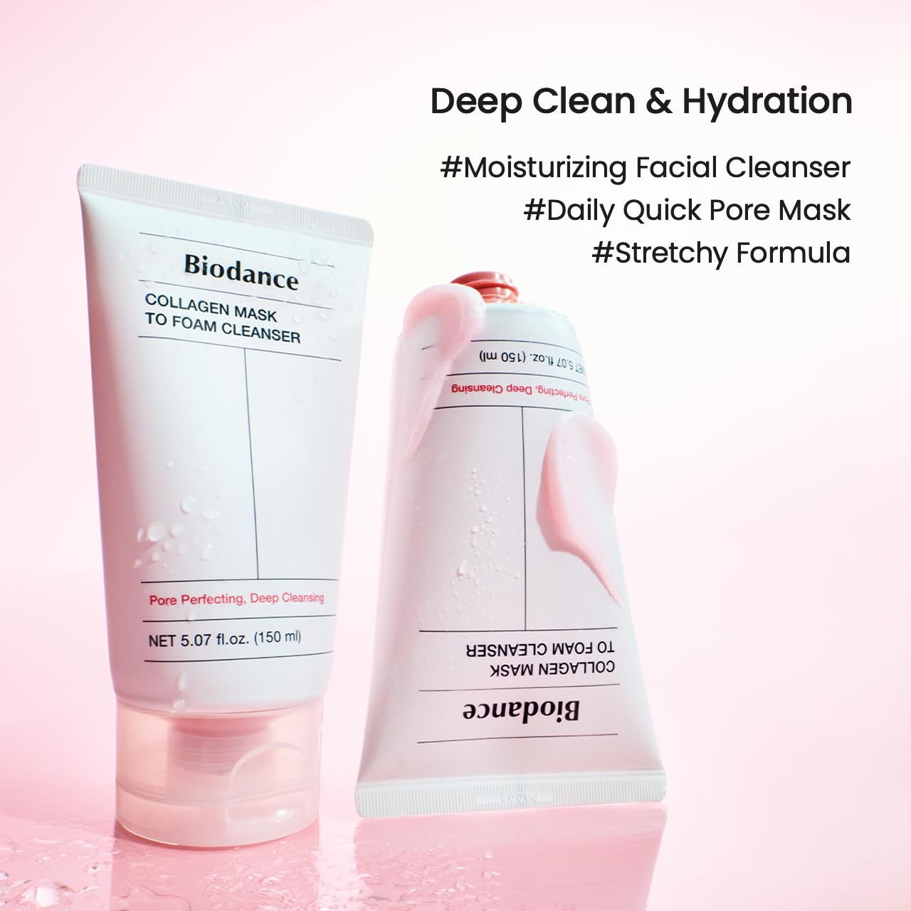 BIODANCE Collagen Mask to Foam Cleanser – 2-in-1 Pore Care & Hydrating Face Wash | Korean Skincare for Sensitive & Oily Skin, 5.07 fl. oz (150 ml)