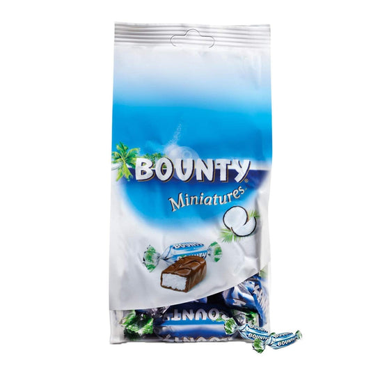 Bounty Miniature Milk Chocolates with Coconut Filling – Pack of 2 x 220g (Imported, Biteza)