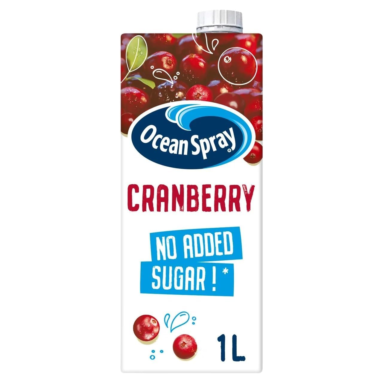 Ocean Spray Cranberry Juice 1L – No Added Sugar, Authentic Taste, Imported