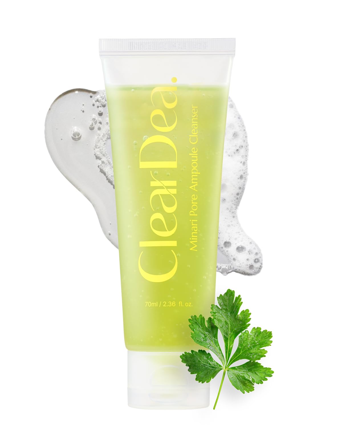Minari Ampoule Cleanser – Korean Water Parsley & Kakadu Plum Extract | Hydrating, Gentle Daily Facial Cleanser, 70ml