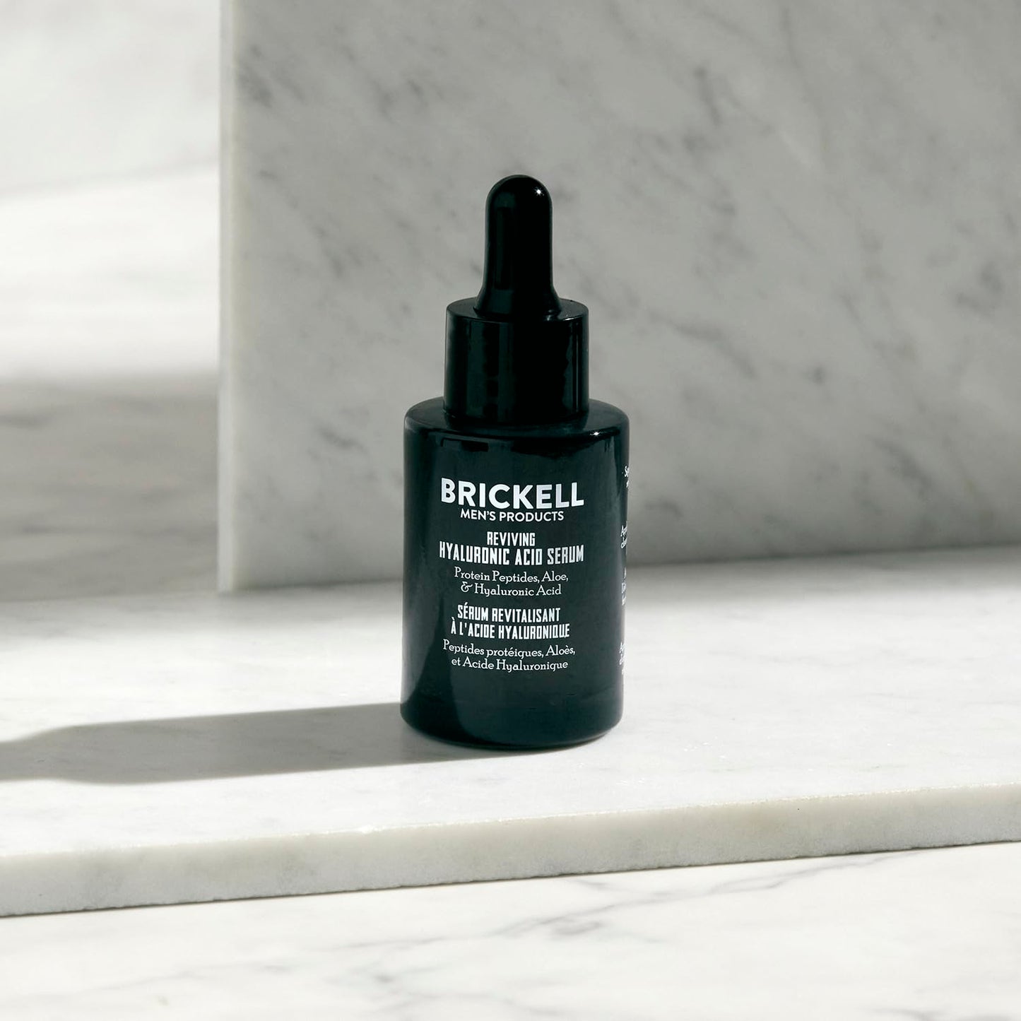 Brickell Men’s Anti-Aging Hyaluronic Acid Serum with Peptides | Natural & Organic Collagen Booster for Firm, Youthful Skin – Unscented (1 oz)