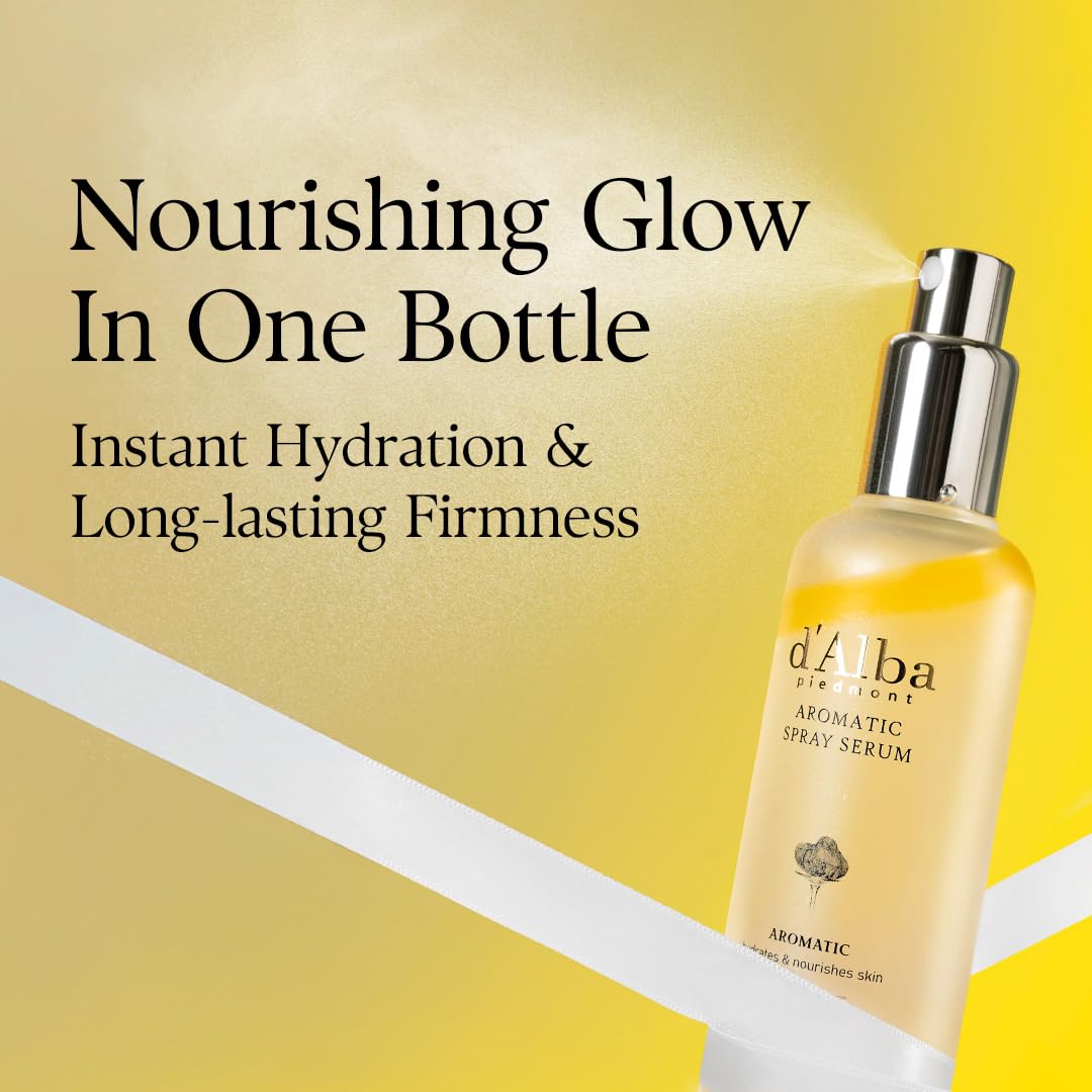 d’alba Piedmont White Truffle Aromatic Spray Serum – Hydrating & Firming Korean Face Mist, 4.05 fl oz