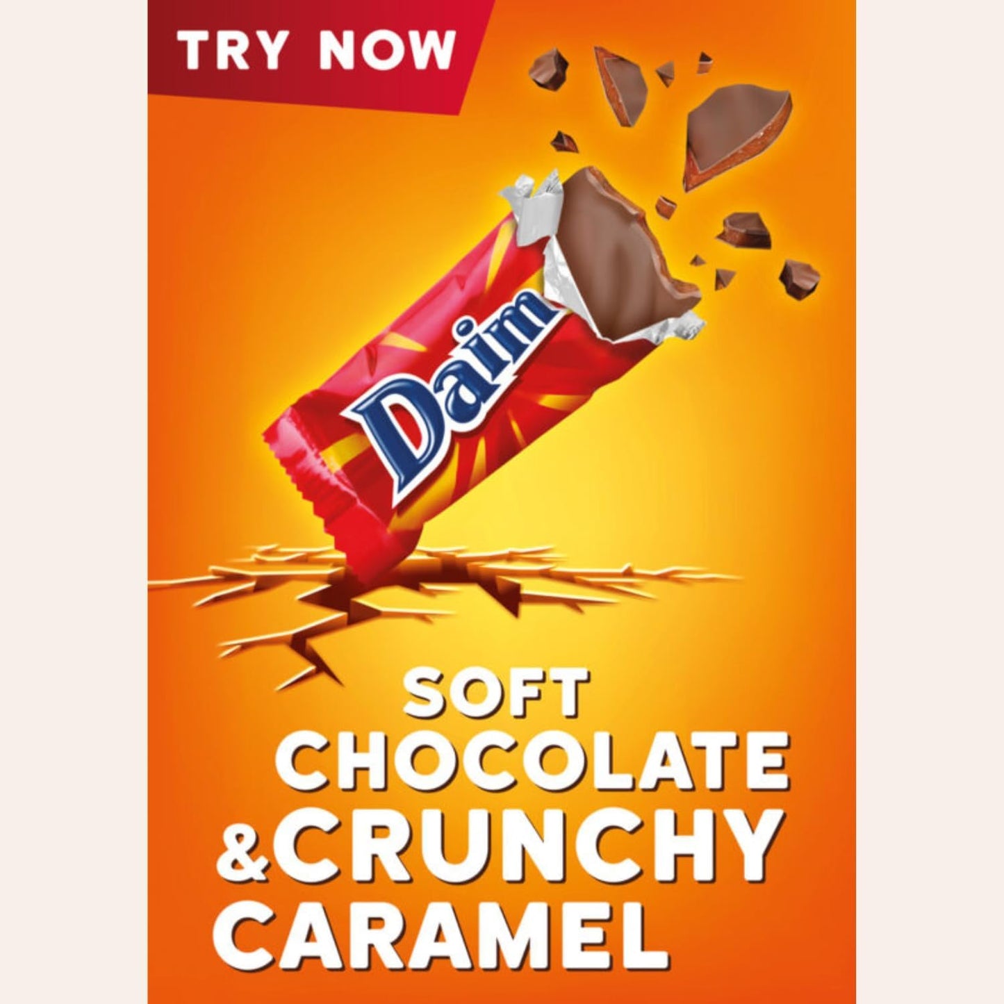 Daim Milk Chocolate 200g – Creamy Milk Chocolate with Crunchy Almond Caramel (Imported)