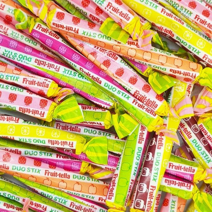 Fruittella Duo-Stix Chewy Candy – Real Fruit Juice & Natural Flavours | Mixed Fruit | 135g (Imported, Vegan, UK)