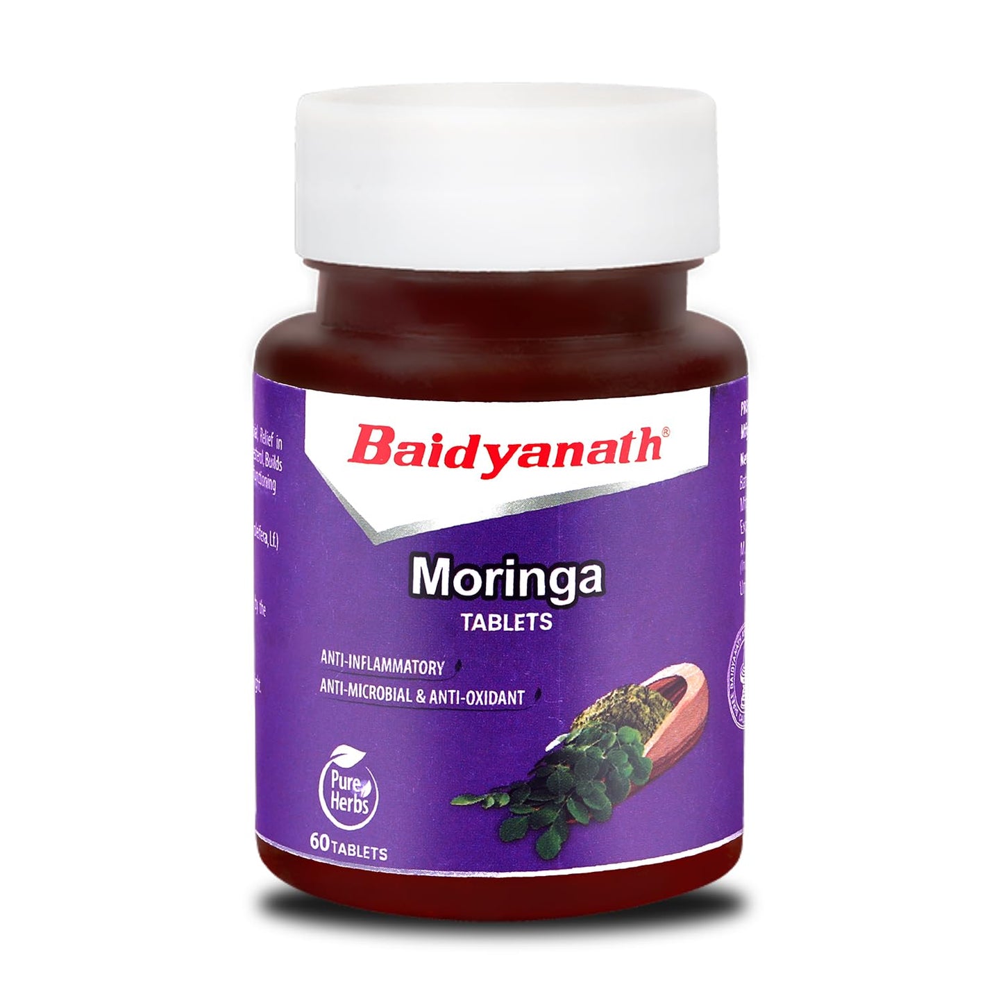 Baidyanath Moringa Tablets 60 Tabs (Pack of 1) –Drumstick Leaf Tablets| Helpful in Overall Health and Wellness and Gut Balance
