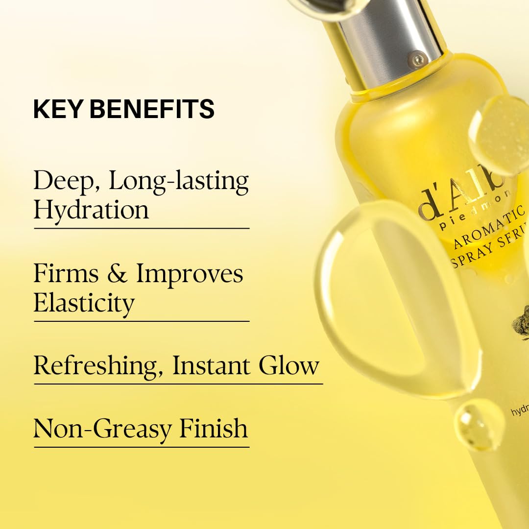 d’alba Piedmont White Truffle Aromatic Spray Serum – Hydrating & Firming Korean Face Mist, 4.05 fl oz