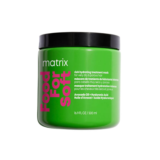 MATRIX Food For Soft Rich Hydrating Mask – Avocado Oil & Hyaluronic Acid – Deep Moisture for Dry, Brittle & Color-Treated Hair – Vegan