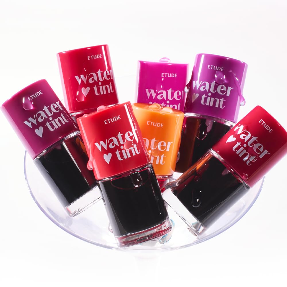ETUDE Dear Darling Water Tint – Cherry Ade | Vivid, Smudge-Proof & Hydrating Lip Stain | Lightweight Korean Lip Tint (9g)