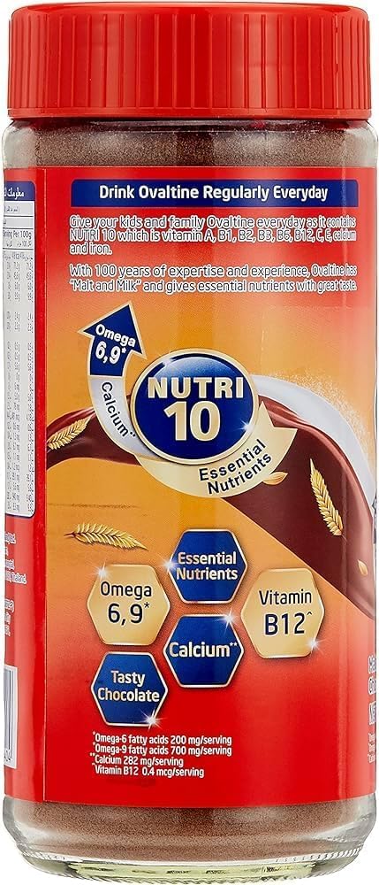 Ovaltine Chocolate Malt Health Drink – Nutri 10 with Essential Nutrients (400g, Imported from USA)