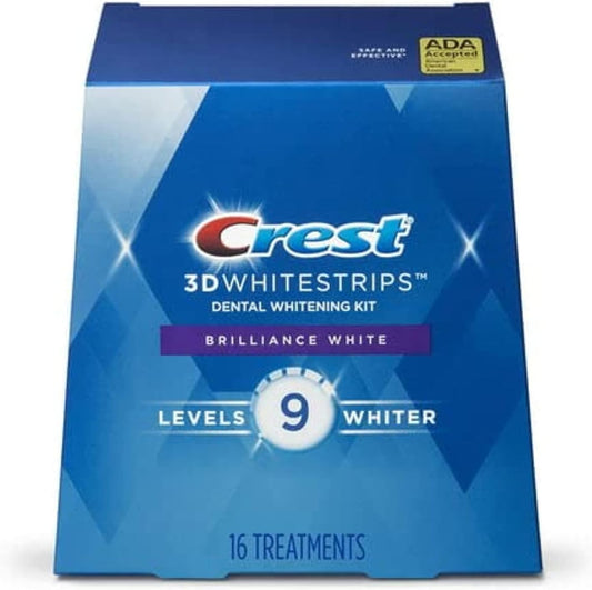 Crest 3D Whitestrips Brilliance White – Professional Teeth Whitening Kit, 32 Strips (16 Treatments)