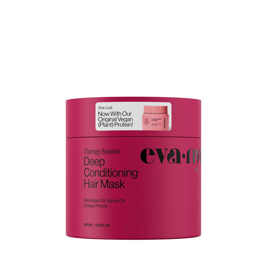 Eva NYC Therapy Session Hair Mask with Argan Oil & Plant Protein – Deep Conditioning for Dry, Damaged Hair (16.9 fl oz)