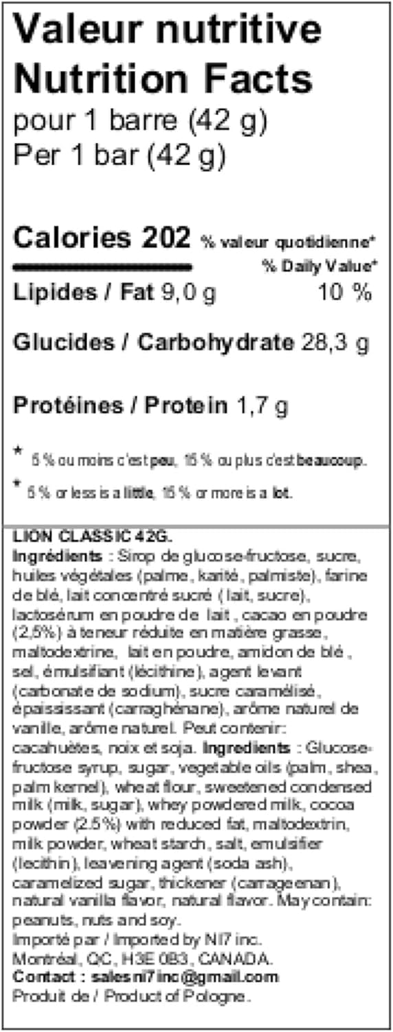 Nestlé Lion Bar – Caramel Milk Chocolate 4 x 30g Bars, Imported & Vegetarian