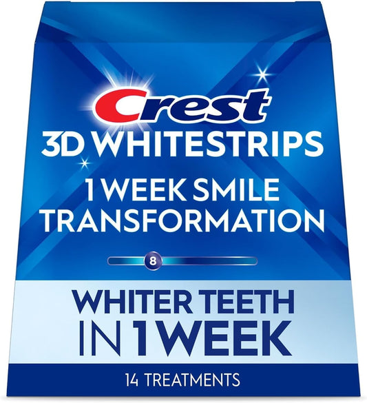 Crest 3D White Glamorous White Whitestrips – 28 Strips | Enamel-Safe Professional Teeth Whitening