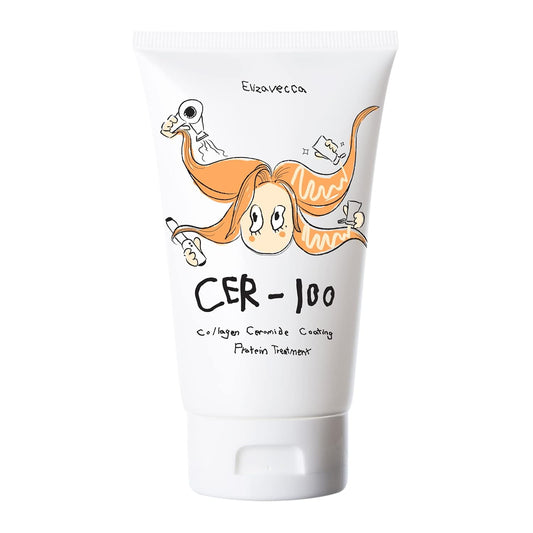 Elizavecca CER-100 Collagen Coating Hair Protein Treatment | Deep Repair Mask for Damaged & Over-Processed Hair (100ml / 3.38 fl oz)