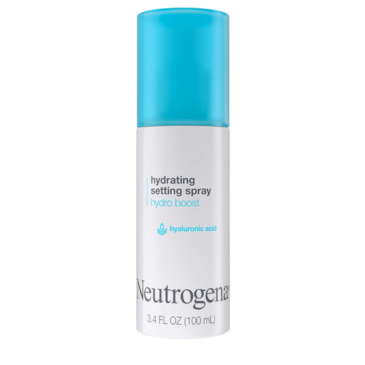 Neutrogena Hydro Boost Hydrating Makeup Setting Spray with Hyaluronic Acid – Dewy, Longwear, Non-Comedogenic Mist (3.4 fl oz)