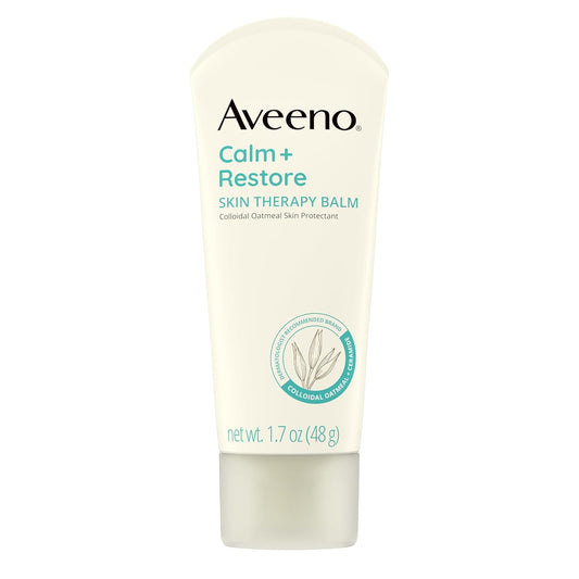 Aveeno Calm + Restore Skin Therapy Balm – Colloidal Oatmeal & Ceramide Moisturizer for Sensitive, Dry Skin, 1.7 oz