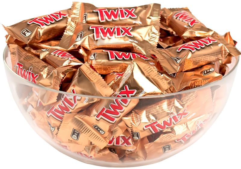 Twixs Miniatures Chocolate Bars – Caramel & Biscuit Bites 220g (Imported, Individually Wrapped)