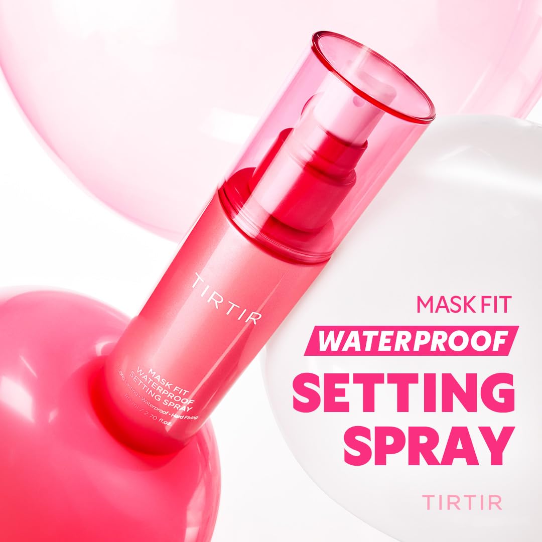 TIRTIR Waterproof Setting Spray – 24H Sweatproof, Long-Lasting Makeup Fixer with Semi-Matte Finish – Ethanol-Free Korean Makeup Mist