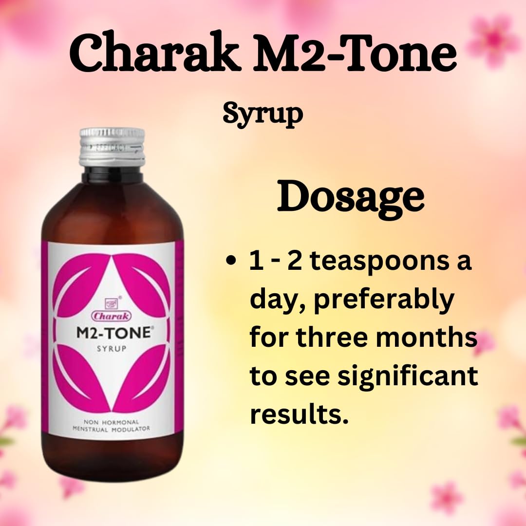 Charak M2-Tone Syrup (200ml x 2) | Ayurvedic Female Health Tonic | Supports Hormonal Balance, Menstrual Health & Energy Levels