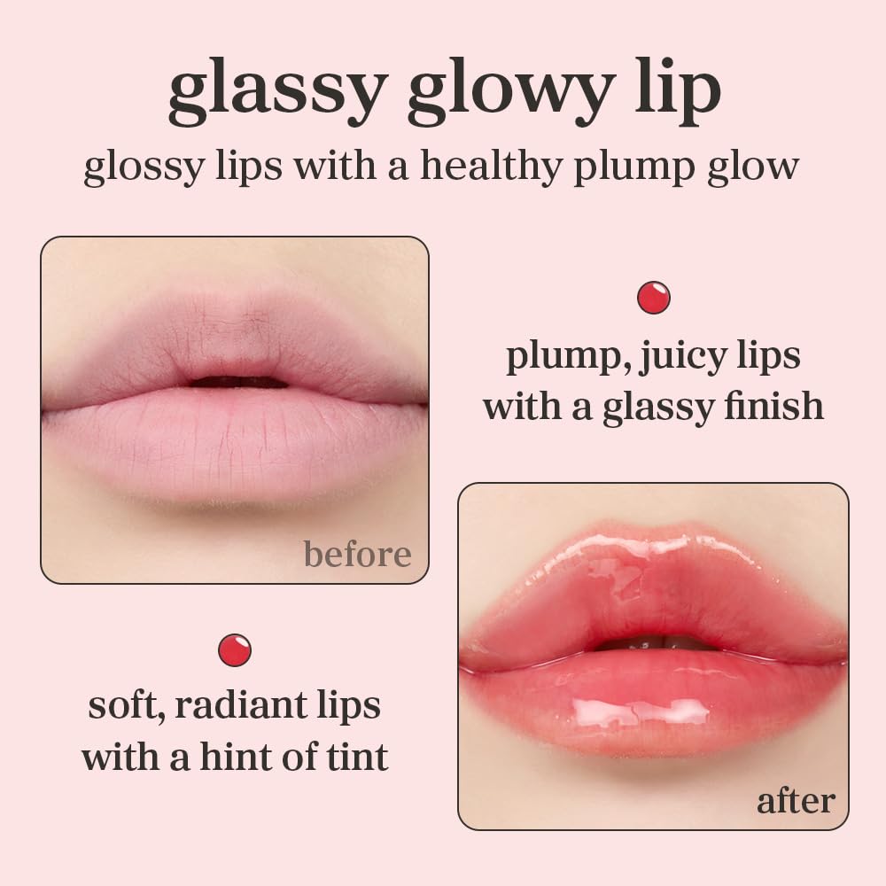 NOONI Appleberry Korean Lip Oil – Moisturizing, Plumping & Long-Lasting Hydration for Dry Lips (0.12 fl.oz)