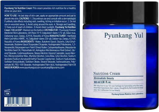 Pyunkang Yul Nutrition Cream | Deep Hydration & Elasticity | Korean Face Moisturizer 100ml