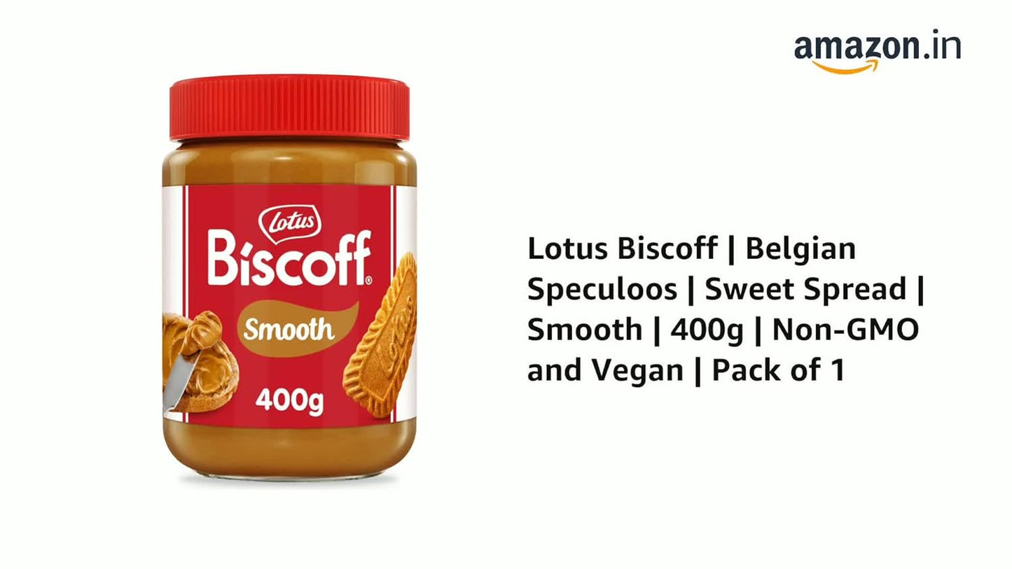 CELEBRINO Bis Coff Lotus Spread – Smooth Belgian Speculoos Caramel Biscuit Spread (400g, Pack of 1)