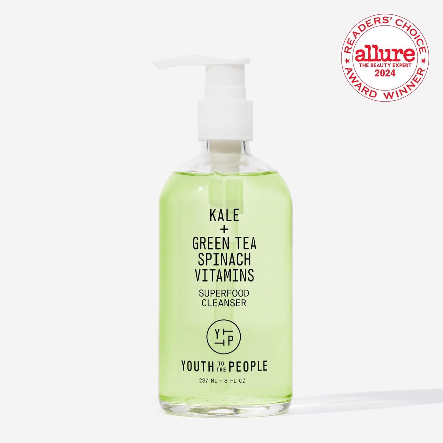 Youth To The People Superfood Facial Cleanser – Kale + Green Tea Daily Face Wash with Antioxidants for Glowing Skin & Pore Care, 227g