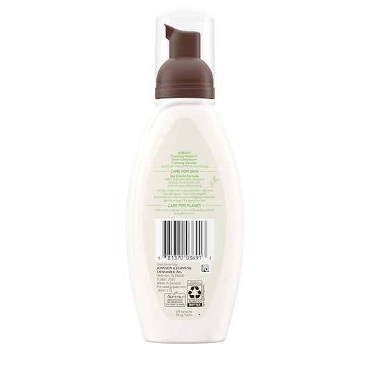 Aveeno Clear Complexion Foaming Facial Cleanser with Soy Extract & Salicylic Acid – Oil-Free Acne Face Wash for Breakout-Prone Skin, Sulfate-Free, Hypoallergenic (6 fl oz)