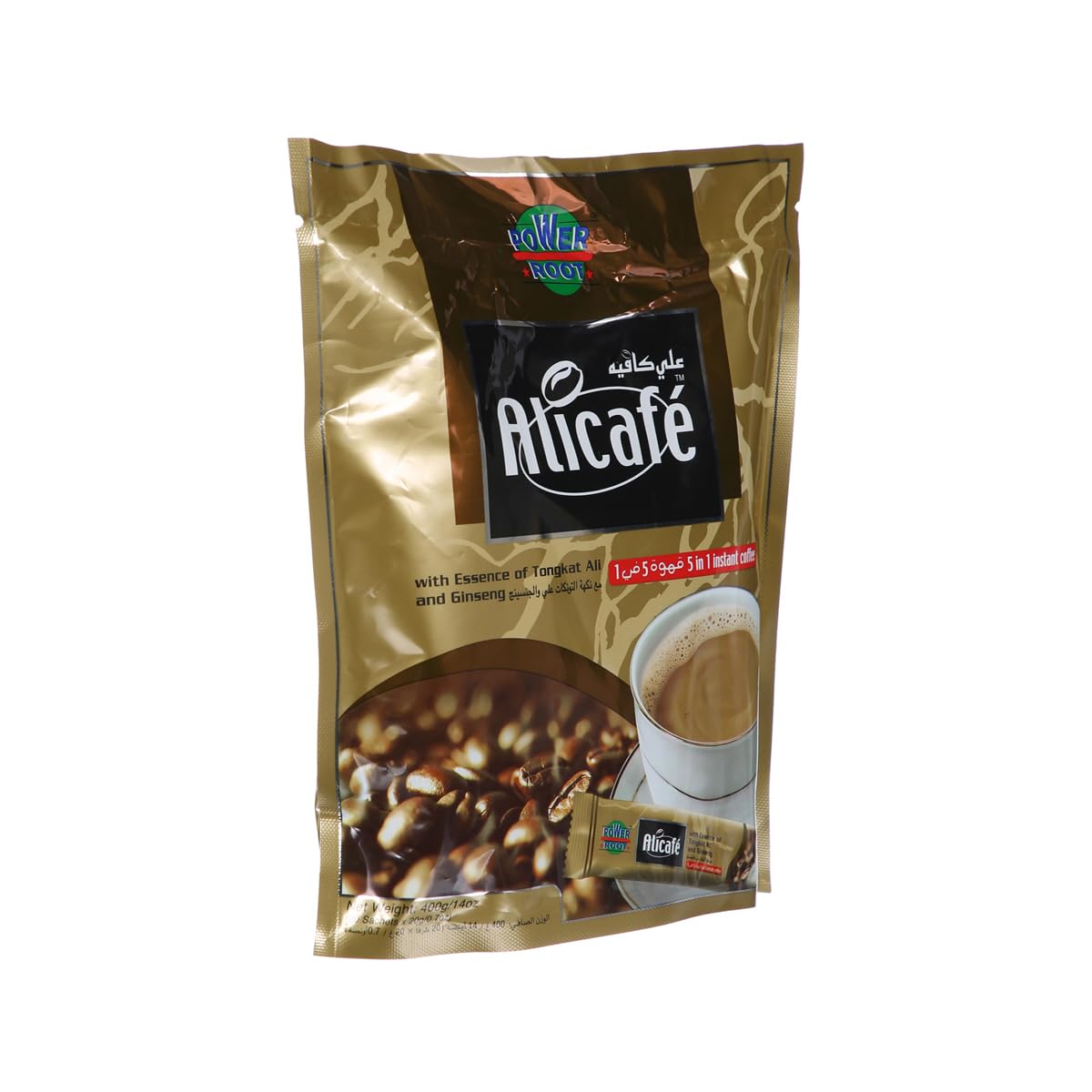 Alicafe 5 in 1 Instant Coffee 400g | Rich Dark Roast Instant Mix | 20 Sachets | Imported Premium Coffee