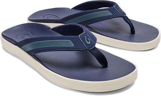 OLUKAI Leeward Men's Beach Sandals – Quick-Dry, Water-Friendly Flip Flops with Arch Support & All-Day Comfort