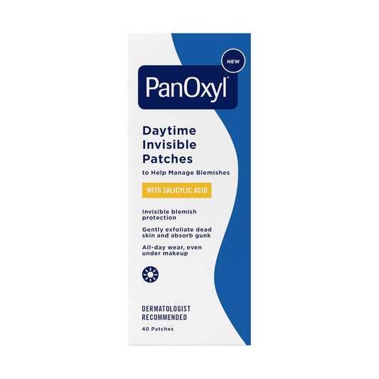 PanOxyl Daytime Invisible Acne Patches with Salicylic Acid – Clears Blemishes, Calms Skin & Unclogs Pores (40 Count)