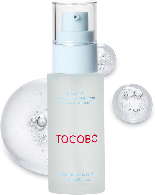 TOCOBO Bifida Biome Essence – Vegan Korean Skin Repair Serum with Probiotics & Niacinamide | Hydrating Barrier Essence for Radiant, Resilient Skin (50ml / 1.69 fl.oz.)