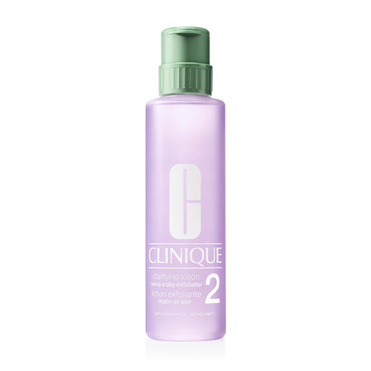 Clinique 3-Step Clarifying Lotion 2 | Gentle Face Exfoliator with Witch Hazel | For Dry to Combination Skin | Radiance-Boosting Toner (200ml)
