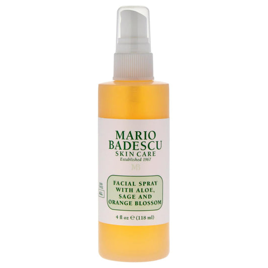 Mario Badescu Facial Spray with Aloe, Sage & Orange Blossom – Hydrating & Refreshing Face Mist for All Skin Types – 4 fl oz