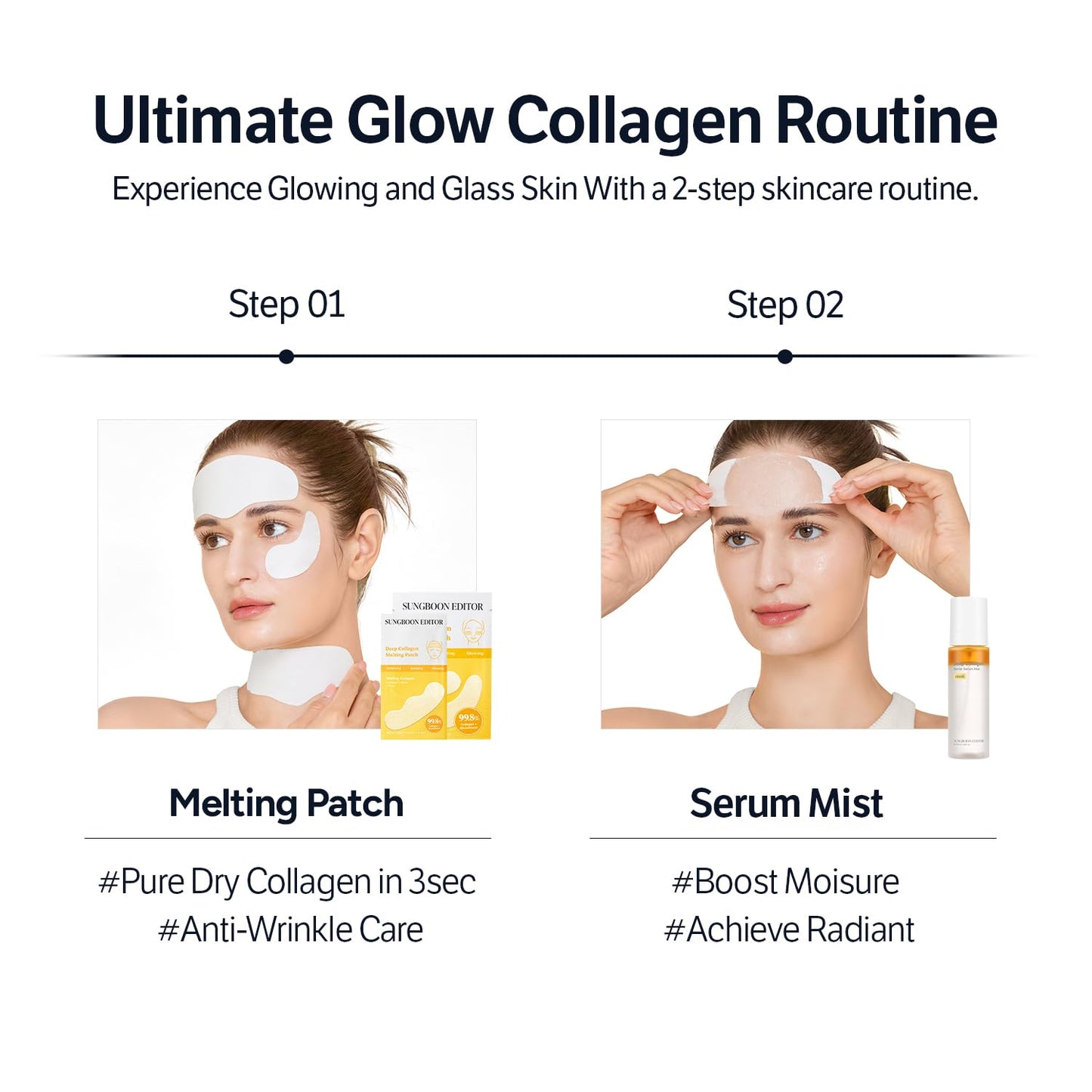 SUNGBOON EDITOR Deep Collagen Barrier Serum Mist – 600,000ppm Real Collagen & Multi-Peptides for Hydration, Wrinkle Care & Radiant Skin – Korean Anti-Aging Face Mist – 120ml