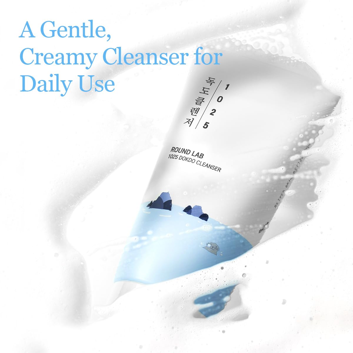 ROUND LAB 1025 Dokdo Cleanser – Low pH Hydrating Face Wash for Sensitive Skin, 5.07 Fl Oz