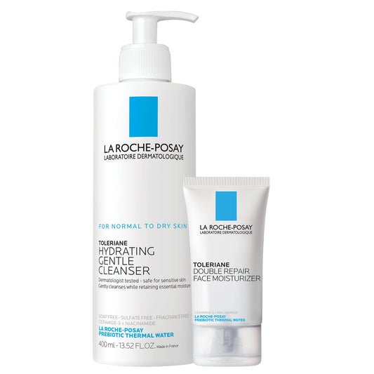 La Roche-Posay Toleriane Hydrating Gentle Face Cleanser with Niacinamide & Ceramides – Daily Hydrating Face Wash for Dry to Normal Sensitive Skin (Fragrance-Free)