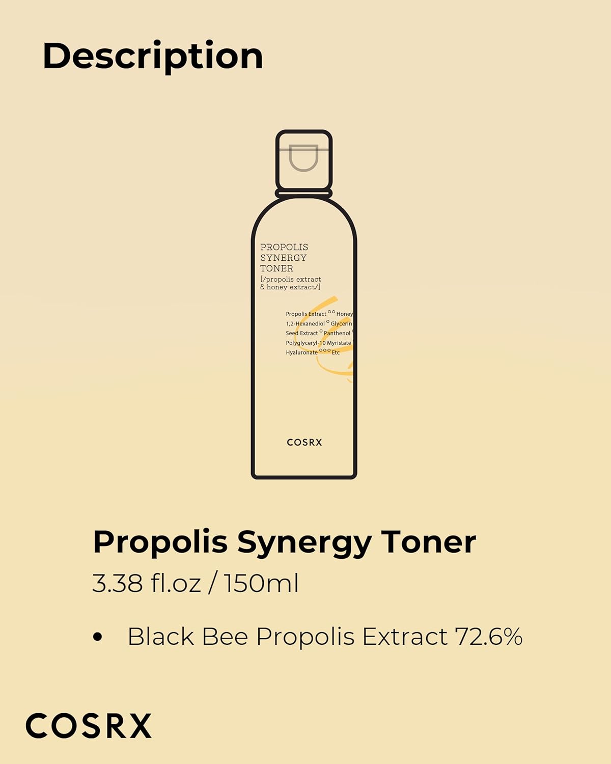 COSRX Full Fit Propolis Synergy Toner – Hydrating & Soothing Korean Face Toner with Propolis & Honey (150ml / 5.07 fl oz)