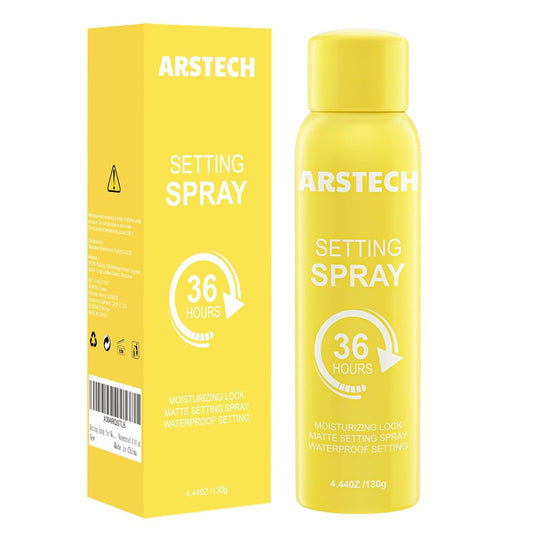 Arstech Vitamin C Makeup Setting Spray – Long Lasting 36HR Ultra-Fine Hydrating & Dewy Face Mist (4.44oz)