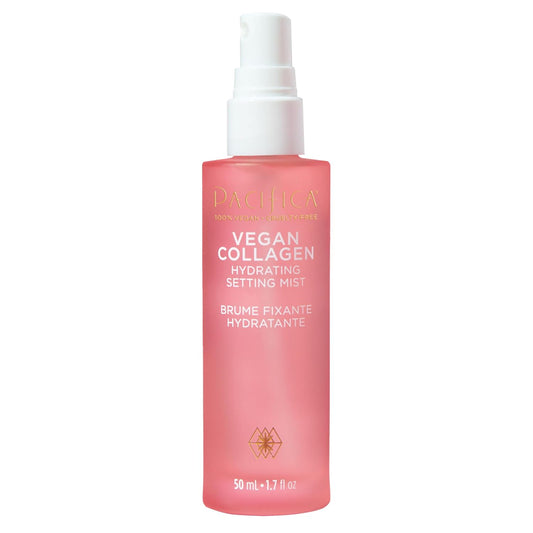 Pacifica Vegan Collagen Hydrating Setting Mist – Dewy Illuminating Face Primer & Makeup Base with Squalane & Ceramides (1.7oz)