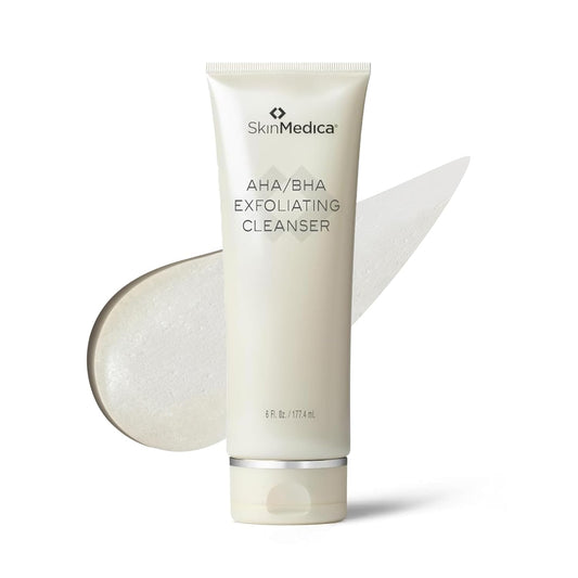 SkinMedica AHA/BHA Exfoliating Face Wash – Gentle Facial Cleanser with Jojoba Oil for Smooth, Radiant & Even-Toned Skin (6 Fl Oz)
