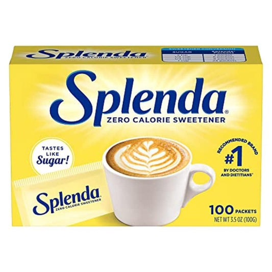 Splendaa Zero Calorie Sweetener – Sugar Substitute for Coffee, Tea & Baking (100 Packets, Imported)