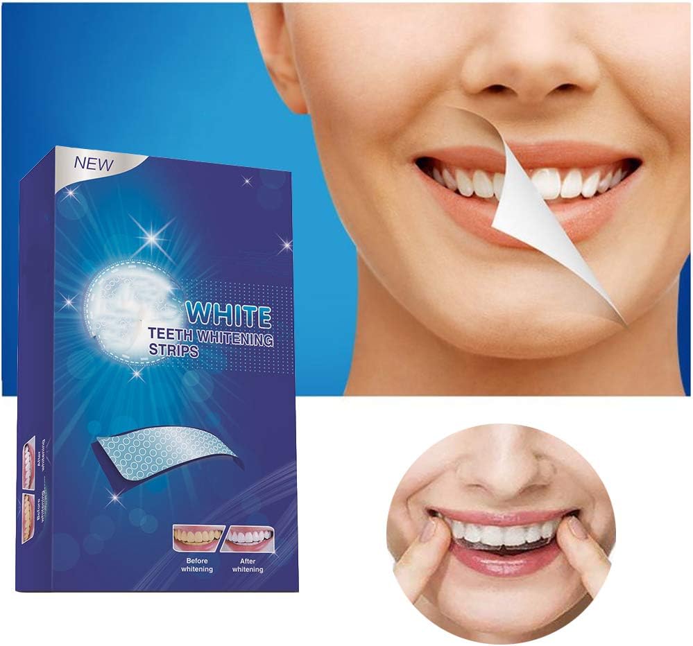 Ceonam Teeth Whitening Strips – 28 Paraben-Free Strips (14 Pack), Enamel-Safe, Sensitivity-Free, Removes Deep Stains from Coffee, Tea & Smoking