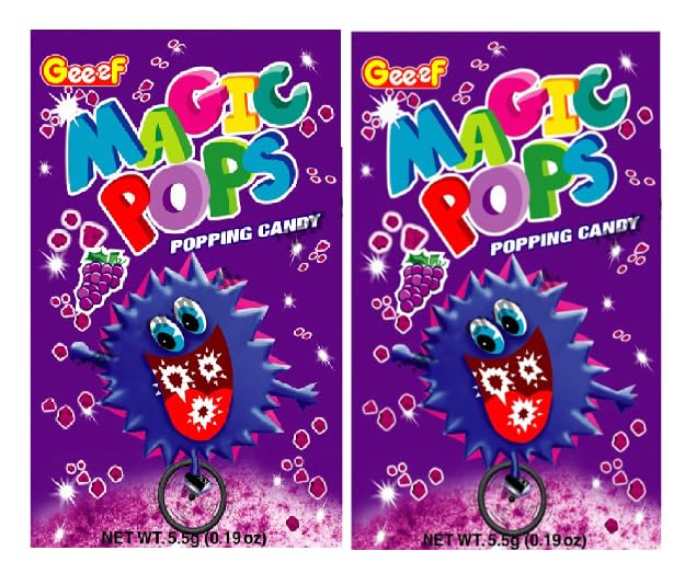 Magic Pops Assorted Popping Candy – 6 Fizzy Flavours | Fun Crackling Candy for Kids & Parties (Vegetarian)